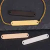 Colgante Ovalado Largo de Acero Inoxidable Pulido Espejo con Doble Agujero 6*35mm Rectangular Accesorios para Pulsera Collar DIY