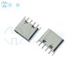Conector Vertical Tipo C 4P Zócalo Hembra Enchufe Recto Vertical de 180 Grados Enchufe DIP de Dos Pines Montaje en Placa H=6.5-6.8mm Carga Simple