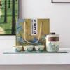 Conjunto de Chá de Viagem Um Bule Três Xícaras Kung Fu Conjunto de Chá Copo Rápido Empresa Feriado Presente de Negócios Chinês Logotipo