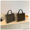 Bolsa de Hombro de Lino Moda Coreana Verano 2024 Estudiante Femenina Clase Bolsa de Gran Capacidad Bolsa de Compras Portátil