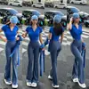 Novas Calças de Yoga de Primavera, Outono e Inverno Femininas Sensação Nua Slim-Fit Esportivas Fitness Calças Bodybuilding Dança Calças Flare