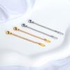 Cadena de extensión de 5 cm de largo de acero de titanio 18k cadena de ajuste cadena de extensión accesorios de joyería diy cadena de cola