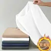 Camiseta masculina de fleece térmico dupla face, outono e inverno, quente, gola média, solta, manga longa, camisa base de fleece versátil para o outono