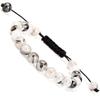 Pulseira Tecida de Cristal Rosa Colorido Pedra Onate Natural Ajustável Pulseira Tecida de Corda com Contas Joia de Pulseira