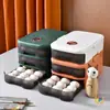 Caja de Huevos para Mantener Frescos en el Refrigerador, Caja de Almacenamiento de Huevos de Plástico de Grado Alimenticio, Tipo Cajón, Gran Capacidad, Rodamiento Automático