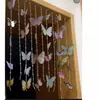 Estilo Femenino Cortina de Puerta con Lazo Dormitorio Sala de Estar Cortina Divisoria Ventana Decoración de Fiesta Cortina de Flor con Cuentas de Mariposa Transfronteriza
