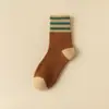 Calcetines Gruesos de Rizo para Mujer, Calcetines de Media Pantorrilla, Calcetines Deportivos de Color Sólido de Verano con Base de Toalla, Amortiguadores, Absorbentes de Sudor, para Pareja, Calcetines Cálidos para Hombre