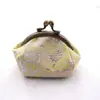 [Producto Terminado] Monedero Retro Hecho a Mano con Tela Estilo Chino Cartera para Mujer Bolso para Llaves Almacenamiento Bolsa de Dinero Gato de la Suerte