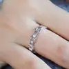 Anillo Vintage Cepillado Dulce Fresco de Estrella para Mujer, Relieve de Textura Irregular Geométrica, Anillo Abierto Exquisito, Anillo para Dedo Índice, Moderno