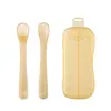Colher de Silicone Macia para Bebê Atacado Colher para Alimentação de Recém-Nascido Talheres para Bebê Aprendendo a Comer Colher Macia Auxiliar Colher para Alimentar