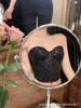 Novo Sutiã de Espinha de Peixe Glitter Fantasia Indústria Pesada para Uso Interno e Externo com Tiras no Peito e Lingerie Acolchoada Tops Transparentes para Mulheres
