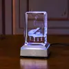Cubos de Cristal Luminoso para Violino Transfronteiriços Enfeites de Luz Noturna Artesanato em Escultura Presentes de Feriado Atacado