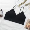 Comércio exterior beleza costas roupa íntima feminina sem fio colete esportivo push up tubo fino top com rosca algodão sutiã menina peito envolto