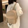 2023 Nuevo Estilo Estilo Occidental Gran Capacidad Mochila Línea Bordada Rómbica Bolso de PU de Moda para Mujer Mochila Multifuncional