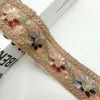 Estilo étnico retrô com bordado de lantejoulas em fio multicolorido, acessórios Hanfu para crianças, código de barras, DIY, renda para cheongsam