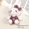 Accesorios de Resina para Manualidades de Dibujos Animados Pinza para el Pelo de Gatito con Estampado de Leopardo Grande Accesorios para Funda de Teléfono Hebilla de Zapato Llavero Colgante