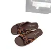 Sandalias de Mocasín con Estampado de Leopardo Retro y Lazo para Mujer, Verano 2026, Calzado para Exteriores, Pantuflas Versátiles Planas Antideslizantes de Punta Abierta para Mujer