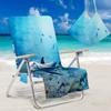Funda para Silla de Playa Pequeña de Celebridad de Internet Transfronteriza, Funda para Sillón, Bolsa para Toallas, Funda para Silla de Playa con Toalla, Serie de Tiburones Coloridos de Moda y Divertida