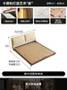 Cama de Madera Estilo Retro Kadeli con Orejas Cama Doble Francesa Dormitorio Principal Borde al Ras Apartamento Pequeño Tela Lavable Cama