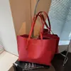 Conjunto Vintage de Dos Piezas Invierno 2025 Nuevo Estilo Coreano Moderno Sencillo Gran Capacidad Casual Elegante Bolso Tote de un Solo Hombro