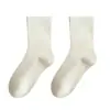Calcetines Slouch de Color Sólido para Mujer, Estilo Otoño e Invierno, Transpirables, Antibacterianos, Calcetines sin Costuras para Maternidad, Puño Suelto, Algodón Puro, Resistentes a Olores, Calcetines de Media Pantorrilla para Mujer