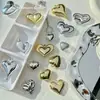 Colgante Plegado con Forma de Corazón Acrílico Simple Galvanizado Accesorios de Materiales para Colgar en Cadena de Teléfono Bolsos Decoración Hecho a Mano DIY