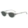 Gafas de Sol Ovaladas Pequeñas Estilo Hot Girl para Mujer Transfronterizas Retro Y2K Milenio Gafas Sin Maquillaje Forma Cóncava Gafas de Sol Verdes Tendencia