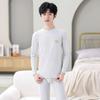 Conjunto de Roupa Íntima de Algodão Macio Colorido para Meninos e Meninas Jovens Outono e Inverno Conjunto de Duas Peças para Casa Cor de Doce Gola Média