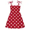 Estilo de Moda de Verano Europeo y Americano para Niña Vestido de Tirantes con Estampado de Mariposas Ropa Infantil Ins