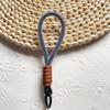 Lanyard para Teléfono con Bloques de Color Sencillo de Moda Llavero Muñeca Cuerda Corta Universal Lanyard Creativo para Llaves de Coche Hecho a Mano