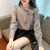 Camisa de Cuadros Retro Ropa de Primavera para Mujer 2024 Nuevo Diseño para Mujer Nicho Estilo Occidental Chic Hermosa Camisa