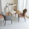 Silla de comedor moderna minimalista para uso doméstico, diseño italiano de lujo ligero, silla alta de diseñador de alta gama para mesa de isla, taburete con respaldo para hotel y restaurante