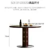 Mesa Redonda Berg Estilo Nórdico com Pés Metálicos Vintage, Mesa de Jantar para Apartamento Pequeno, Mesa de Jantar de Ardósia Madeira Maciça Estilo Nórdico Bauhaus para Uso Doméstico
