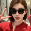 Gafas de Sol para Mujer 2024 Nuevo Estilo Coreano Estilo Americano Retro Color Atardecer Celebridad de Internet de Alta Gama Resistentes a los Rayos UV para Hombre
