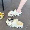 2024 Nuevo Perro Globo celebridad de internet zapatos con agujeros de tacón alto para mujer accesorios de moda de verano zapatos sin cordones de suela gruesa