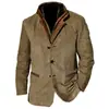 Nueva Chaqueta Retro de Moda Europea y Americana para Hombre de Primavera y Otoño, Chaqueta Casual para Hombre, Top de Costura de Contraste Lel Frock