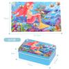 60 piezas caja de hierro rompecabezas de madera animación dibujos animados rompecabezas de avión rompecabezas educación temprana infantil juguetes educativos fabricantes mayoreo