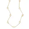 Moderna Cadena Larga de Trébol de Cuatro Hojas de la Suerte Collar Cadena para Suéter de Metal Accesorio de Lujo Ligero para Mujer 520 Regalo Transfronterizo
