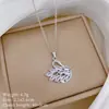 [Aço Titânio] Estilo Cool Tendência Cisne Corrente de Clavícula Colar Feminino Estilo Coreano Casual Estudante Pingente de Pescoço Totalmente Diamantado Personalizado