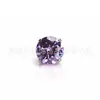 Pendientes de Titanio F136 con Fondo Redondo de Cuatro Garras Incrustados con Circonita 5A Clavos para Cartílago Piercing Labial con Rosca Interna Joyería