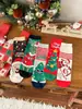 Calcetines de Navidad, calcetines cálidos para otoño e invierno, calcetines de media pantorrilla con dibujos de Papá Noel, calcetines largos lindos de renos, calcetines rojos de la suerte para el año de nacimiento