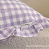 Almohada con volantes y encaje hecho a mano, cojín para cabecera, almohada dopamina primavera/verano, cuadros estilo ins 45*45