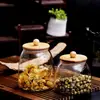 Bote de Vidrio Transparente para Té Casero, Tarro Sellado para Granos de Café y Especias, Tarro de Almacenamiento con Tapa, a Prueba de Humedad para Uso en la Cocina