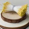 Material de producción de bricolaje hecho a mano con núcleo de flor pequeña, núcleo de flor de color, malla de seda, flor, rosa, varilla giratoria, accesorios