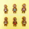 Muñeca Nueva Natasha Negra DIY Funda para Teléfono Natasha Llavero Pasador Zapato de Madera Accesorios Pequeños de Resina