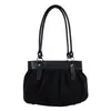 Bolsa tote vintage de camurça com laço estilo coreano para mulheres, novo modelo 2026, grande capacidade, versátil para o trabalho, bolsa de ombro e de axila