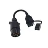 Adaptador de Conector de Reboque Europeu 7 Pinos para Americano 4 Pinos Sem Luz de Freio