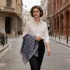 90 Pañuelos Cuadrados Grandes, Brocado de Nube de Seda Artificial, Estilo Primavera y Verano, Versátiles y de Moda, Pañuelos de Seda de Alta Gama para Mujer, Pañuelos Decorativos Profesionales para el Cuello