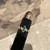 Anillo de Diamante Azul Fresco Nube de Menta que Conserva el Color, Chapado en Oro de 24 Quilates, Diseño de Nicho, Anillo Ajustable