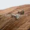 Haste de Reposição para Piercing Labial de Liga de Titânio Polida Espelhada Jiang Ti F136 Haste de Reposição de Liga de Titânio G23 Joia para Piercing Corporal Unha do Osso da Orelha